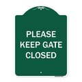 Signmission Please Keep Gate Closedplease Keep Gate Closed Heavy-Gauge Aluminum Sign, 24" x 18", GW-1824-9789 A-DES-GW-1824-9789